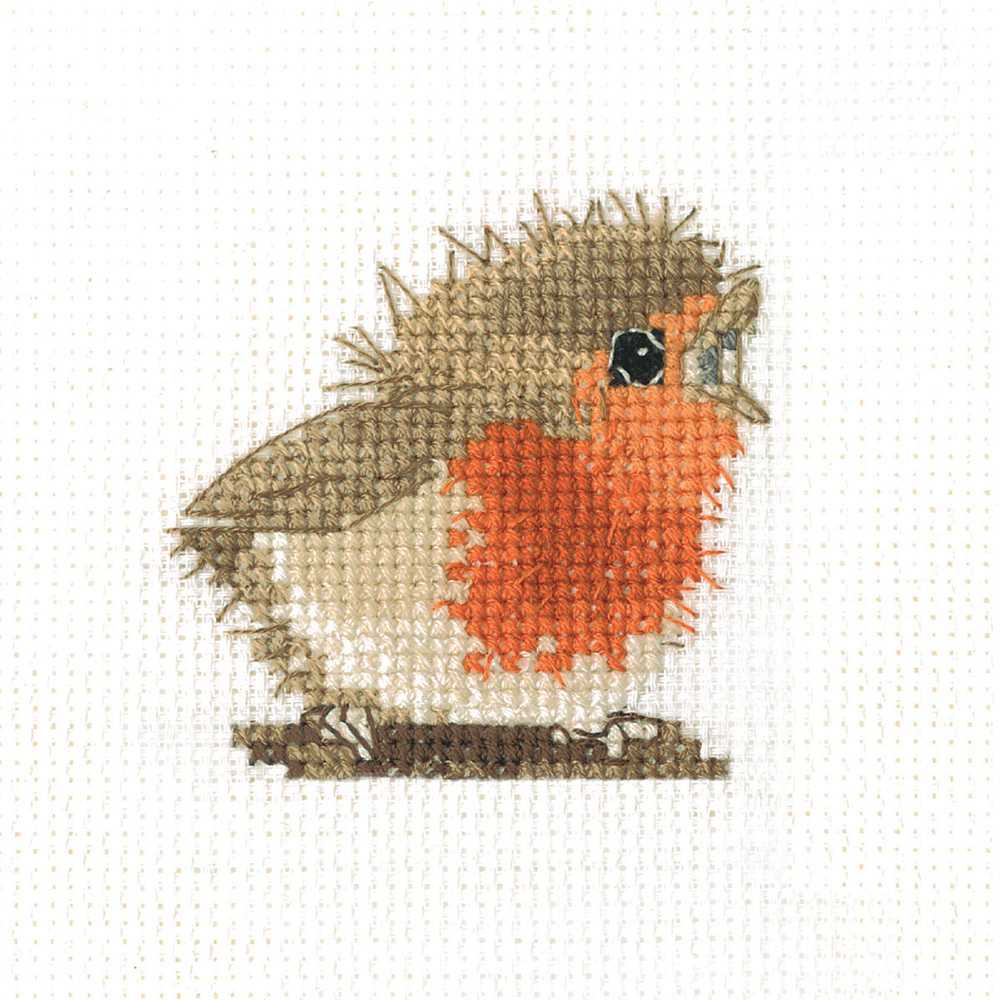 Reggie Robin Cross Stitch Kit Heritage Crafts