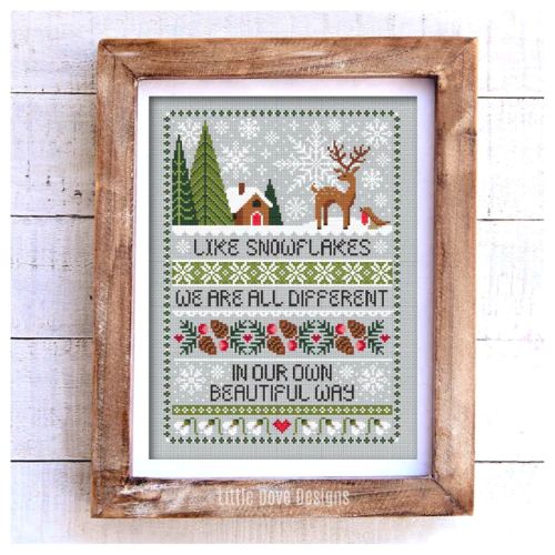 Little Dove Designs Cross Stitch Kit - Snowflakes