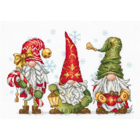 Riolis Cross Stitch Kit -Jolly Gnomes SALE