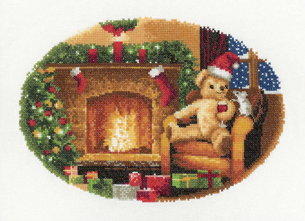 The Night Before Christmas Cross Stitch Kit Heritage Crafts (Evenweave)