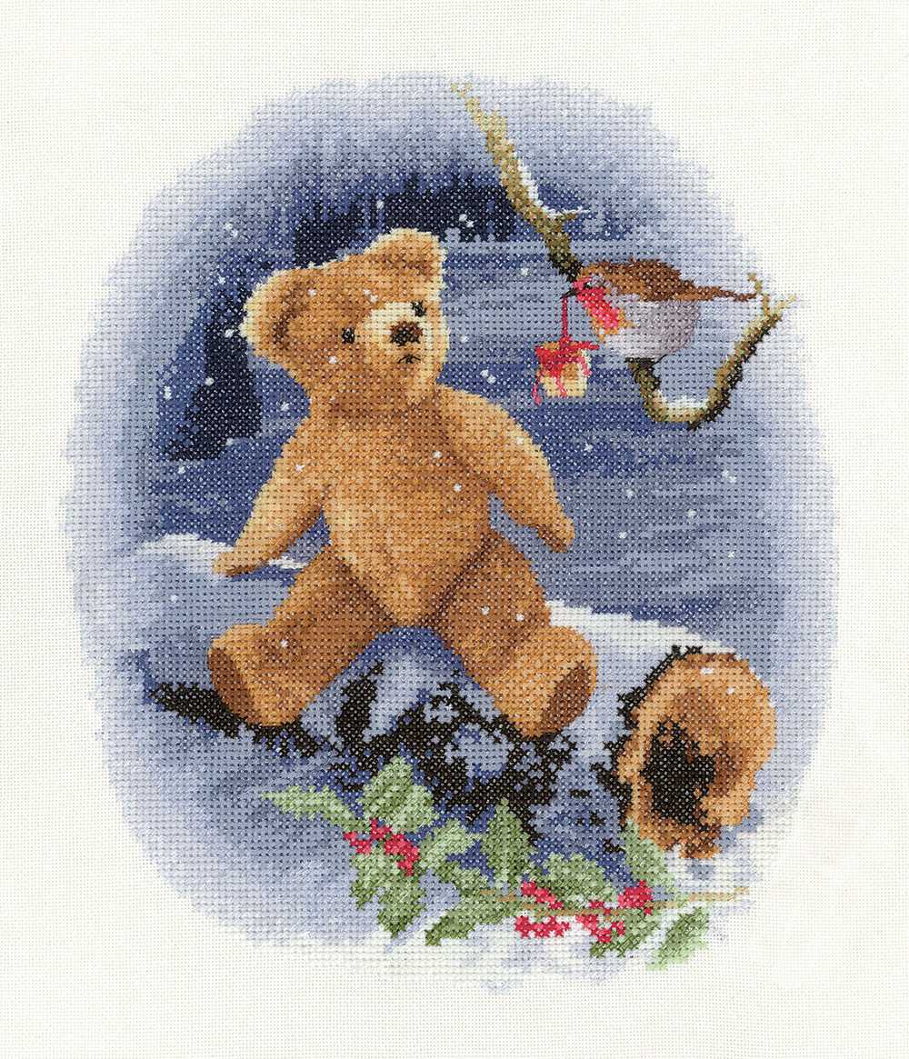 William's Present Cross Stitch Kit Heritage Crafts (Evenweave)