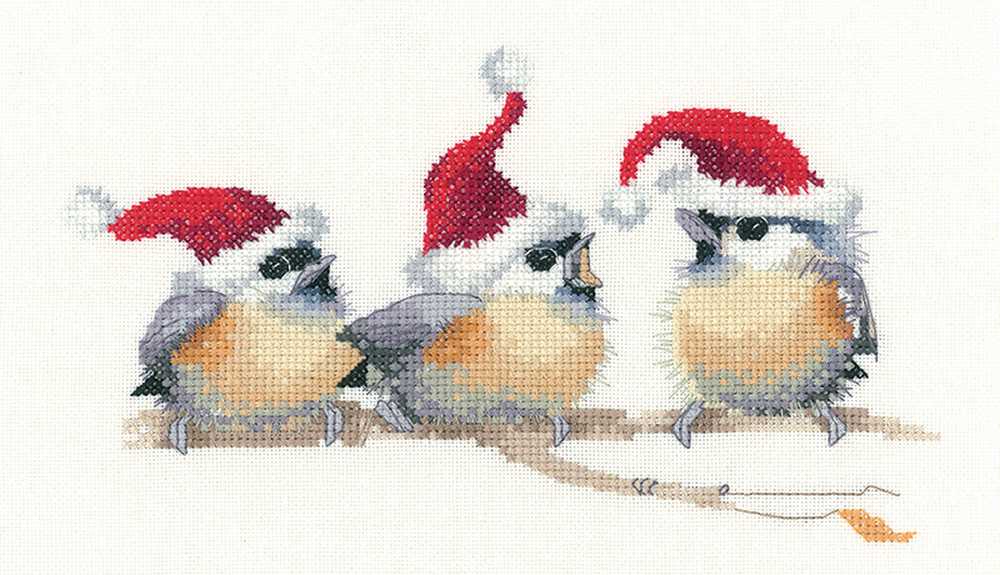 Festive Chicks Cross Stitch CHART Heritage Crafts