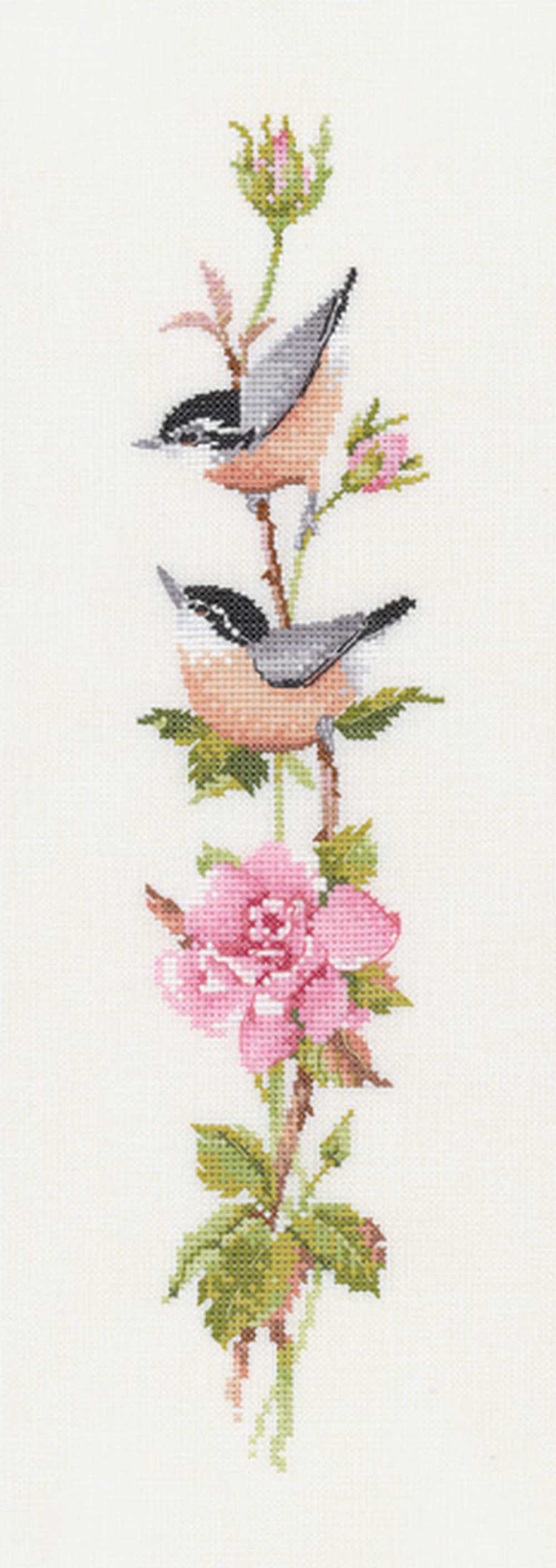 Sonatina Rose Cross Stitch CHART Heritage Crafts