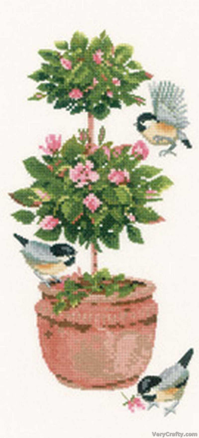 Topiary Rose Cross Stitch CHART Heritage Crafts