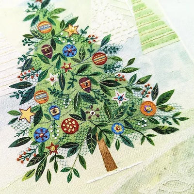 Beaks and Bobbins Christmas Tree Textile Art Embroidery Kit