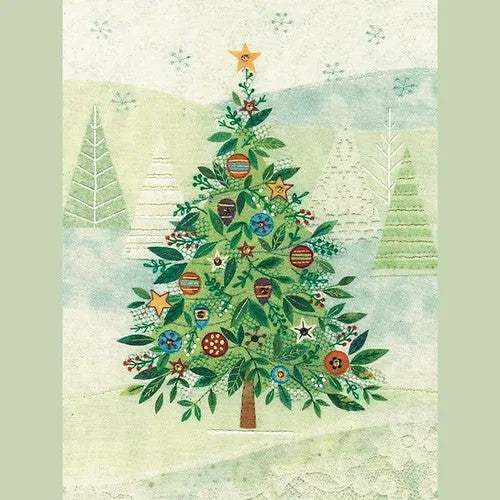 Beaks and Bobbins Christmas Tree Textile Art Embroidery Kit