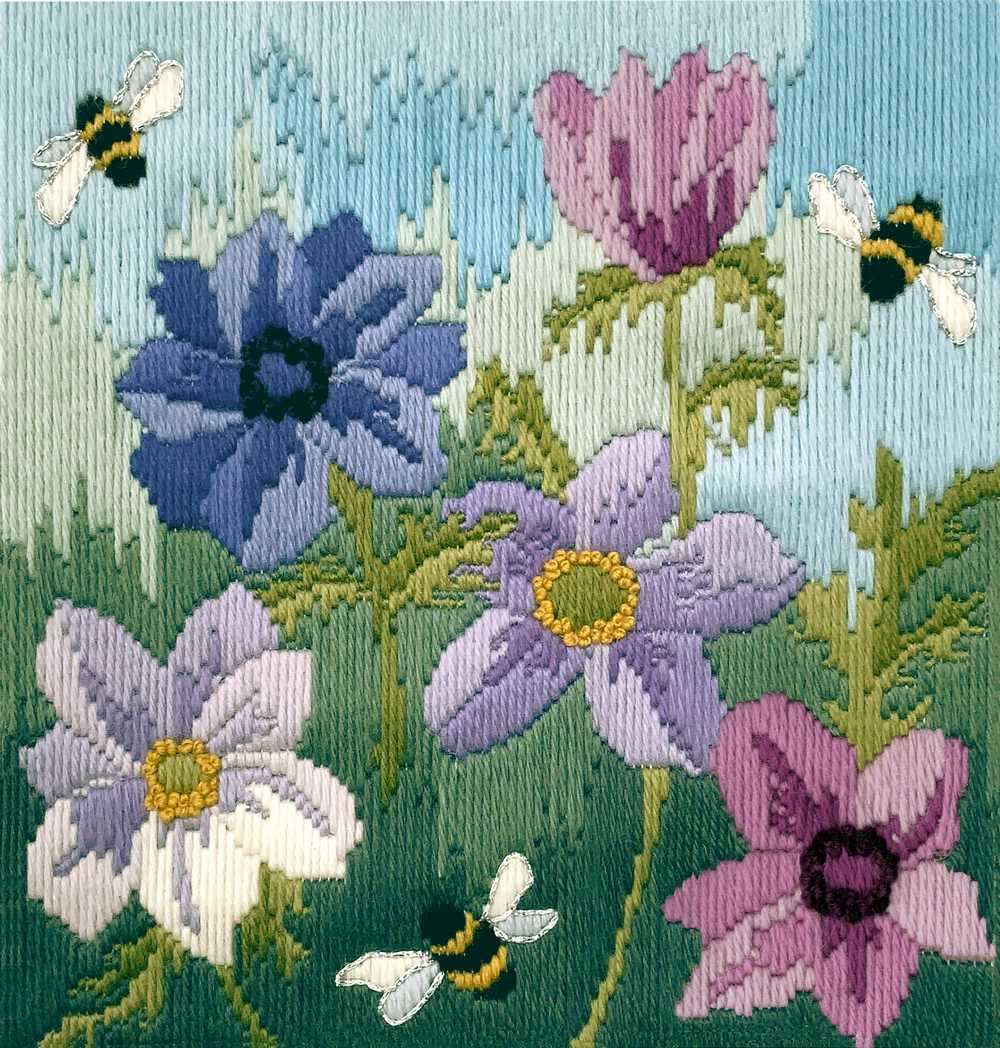 Bothy Threads Anemones Long Stitch Kit