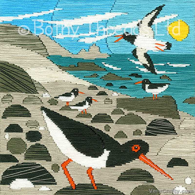 Oyster Catchers - Bothy Threads Silken Long Stitch Kit
