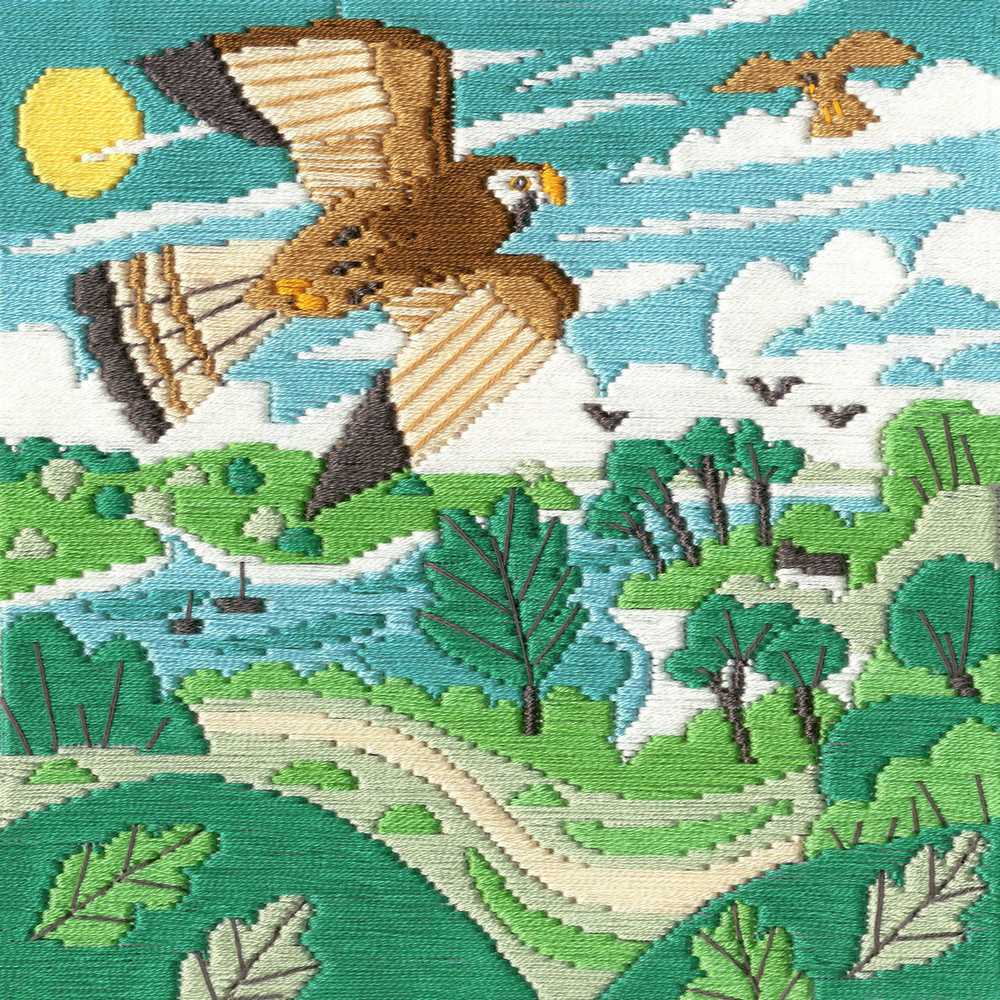 Bothy Threads Kestrels Silken Long Stitch Kit FLASH