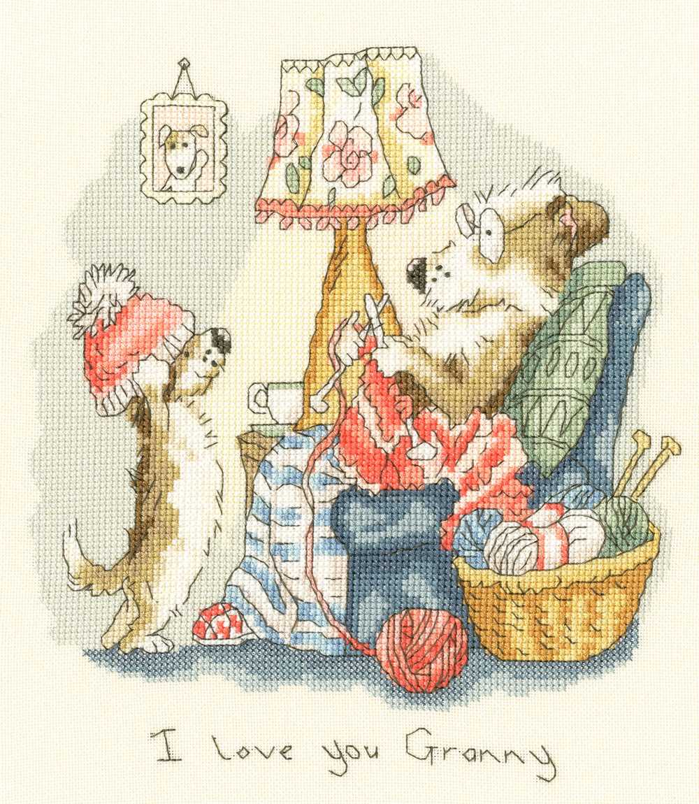 Bothy Threads I Love You Granny Counted Cross Stitch Kit