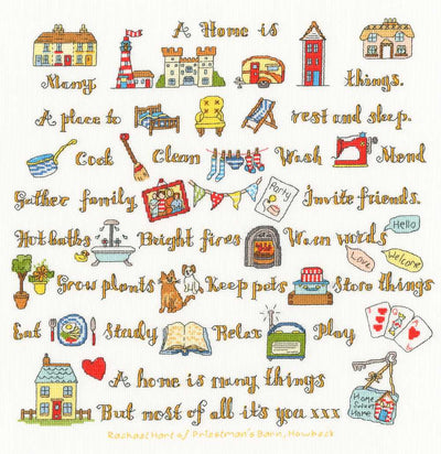 Bothy Threads Cross Stitch Kit A Home Is Many Things