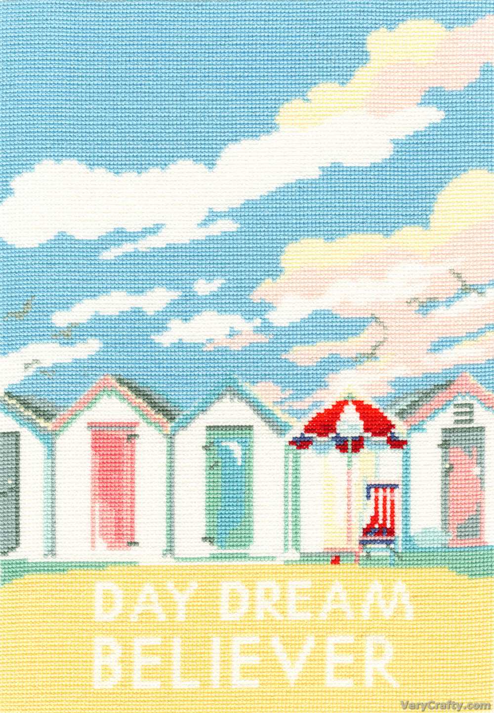 Bothy Threads Vintage Beach Huts Cross Stitch Kit