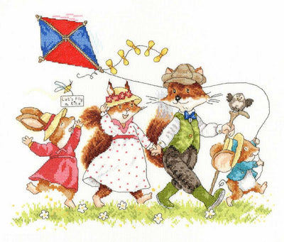 Bothy Threads Let's Fly A Kite Cross Stitch Kit