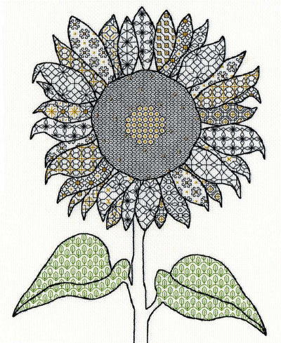 Sunflower Blackwork Kit - Bothy Threads