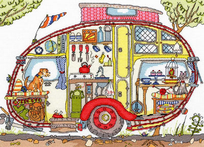 Cut Thru' Vintage Caravan - Bothy Threads Cross Stitch Kit