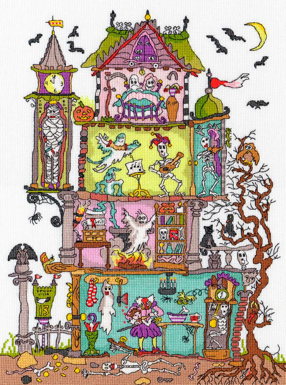 Cut Thru' Haunted House - Bothy Threads Cross Stitch Kit