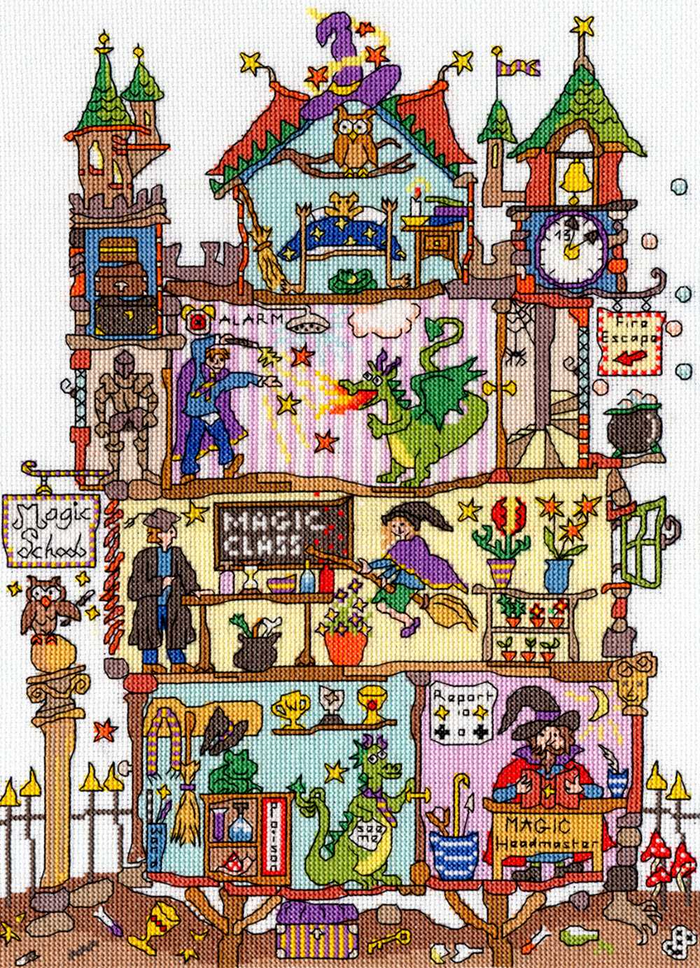 Cut Thru' Magic School - Bothy Threads Cross Stitch Kit