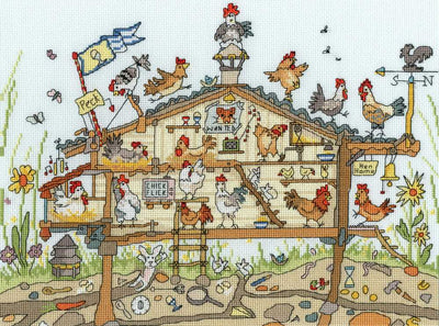 Bothy Threads Cut Thru' Hen Home  Cross Stitch Kit