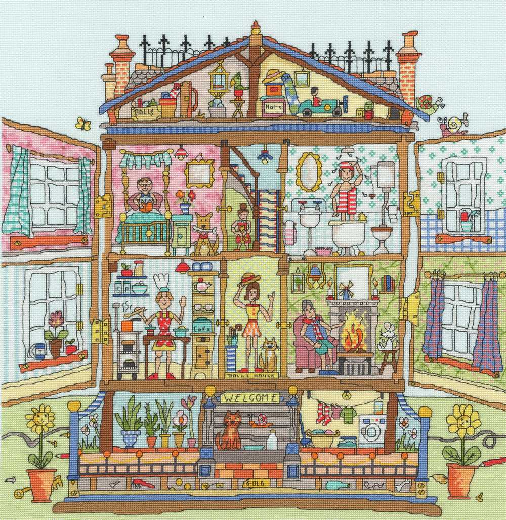 Bothy Threads Cross Stitch Kit Cut Thru' Dolls House