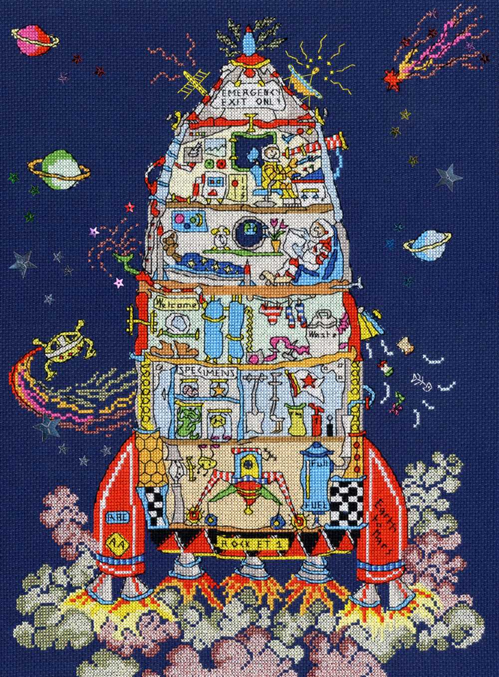 Cut Thru' Rocket ~ Bothy Threads Cross Stitch Kit