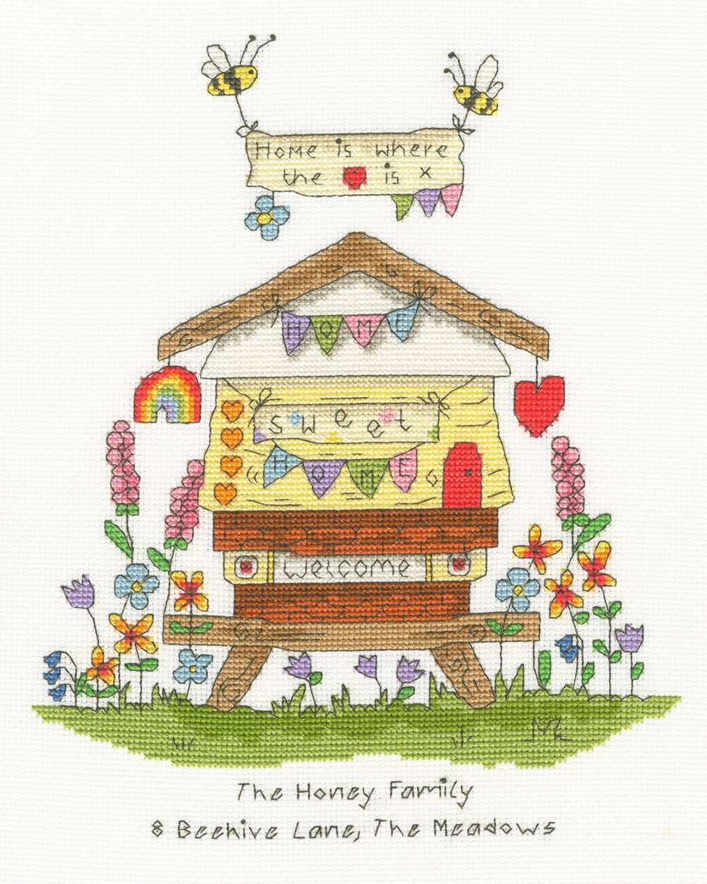 Bee Home Cross Stitch Kit - Bothy Threads