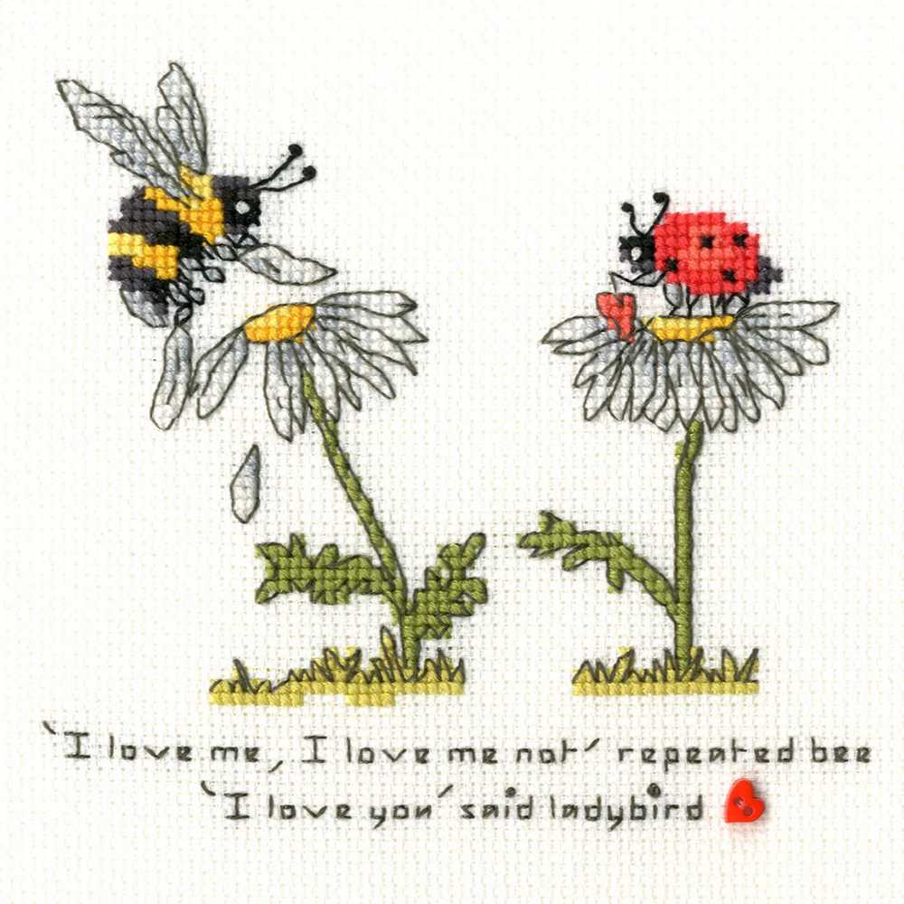 Bothy Threads Love Me, Love Me Not Cross Stitch Kit