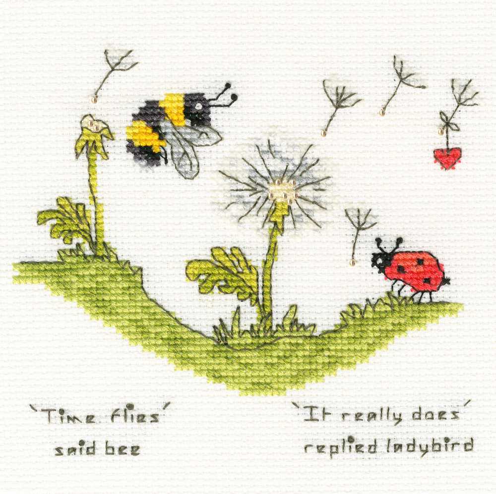 Bothy Threads Cross Stitch Kit Time Flies