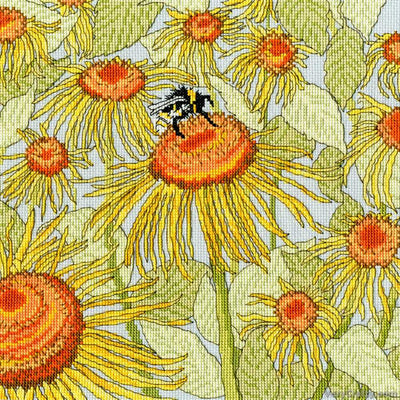 Bothy Threads Sunflower Garden Cross Stitch Kit