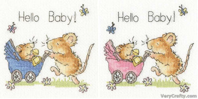 Hello Baby! Cross Stitch Card Kit - Bothy Threads