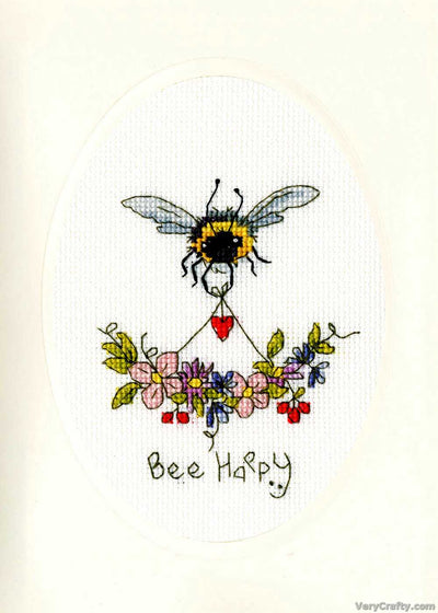 Bothy Threads Bee Happy Card Cross Stitch Kit