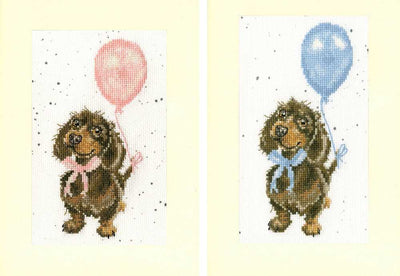 Bothy Threads Welcome Little Sausage  Cross Stitch Card Kit
