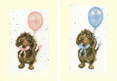 Bothy Threads Welcome Little Sausage Cross Stitch Card Kit