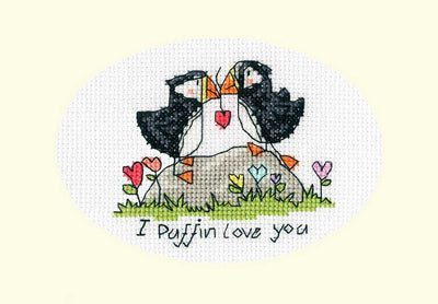I Puffin Love You  Cross Stitch Kit - Bothy Threads