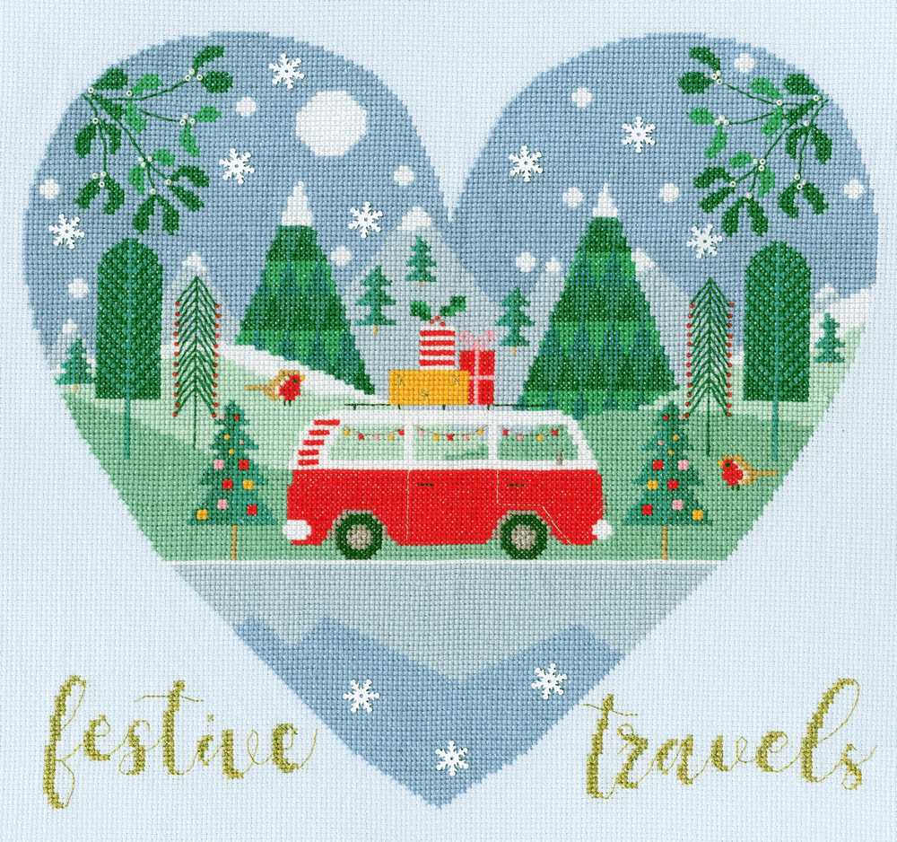 Bothy Threads Cross Stitch Kit Festive Travels