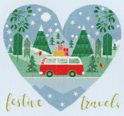 Bothy Threads Cross Stitch Kit Festive Travels