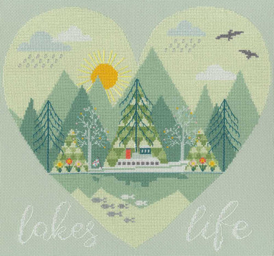 Lakes Life Wrendale Designs Cross Stitch Kit ~ Bothy Threads