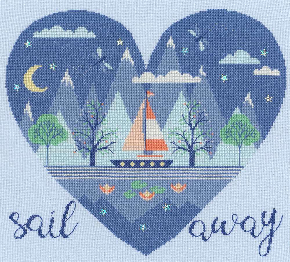 Sail Away Wrendale Designs Cross Stitch Kit ~ Bothy Threads
