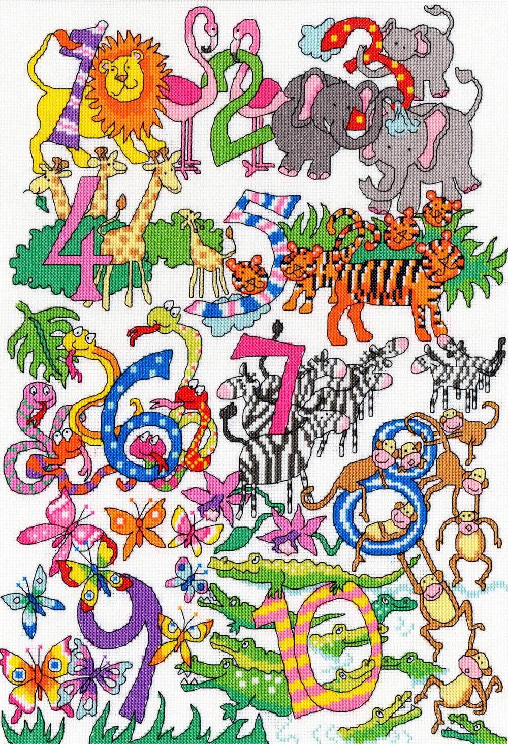 Number Fun - Counted Cross Stitch Sampler Kit From Bothy Threads