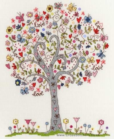 Love Tree - Counted Cross Stitch Kit by Bothy Threads