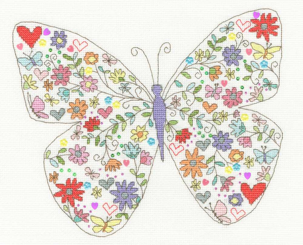 Bothy Threads Cross Stitch Kit Lovely Butterfly
