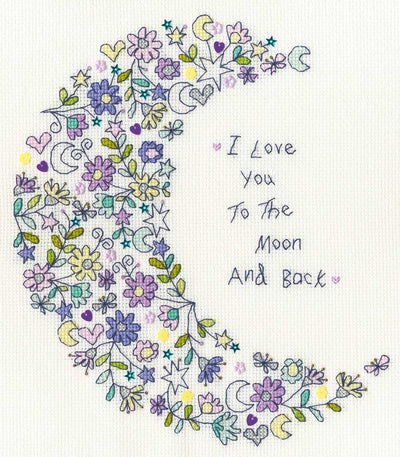 Love You To The Moon  Cross Stitch Kit - Bothy Threads