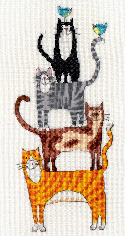 Cat Stack Cross Stitch Kit From Bothy Threads