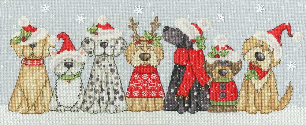 Holiday Hounds Cross Stitch Kit ~ Bothy Threads