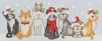 Festive Felines Cross Stitch Kit ~ Bothy Threads