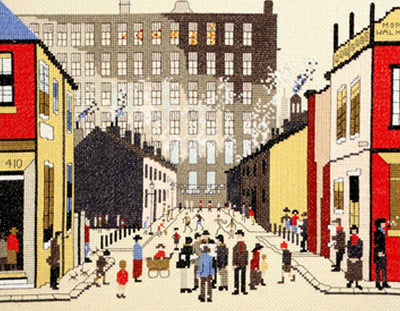 Street Scene - The Lowry Collection Cross Stitch Kit - Bothy Threads