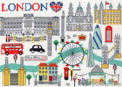 Love London Counted Cross Stitch Kit From Bothy Threads