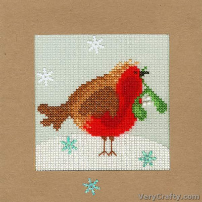 Snowy Robin Counted Cross Stitch Kit by Bothy Threads