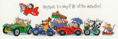 Happiness is a Way of Life - Margaret Sherry Designs -  Cross Stitch Kit from Bothy Threads