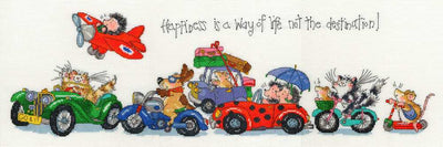 Happiness is a Way of Life - Margaret Sherry Designs - Cross Stitch Kit from Bothy Threads
