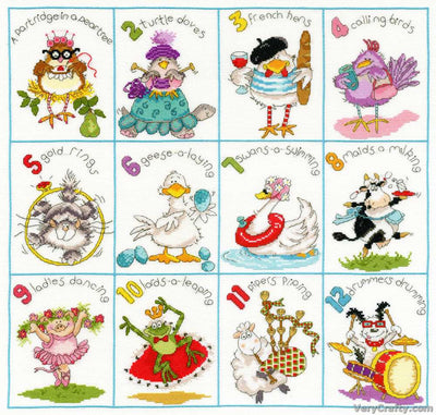 Bothy Threads Christmas Dozen Cross Stitch Kit